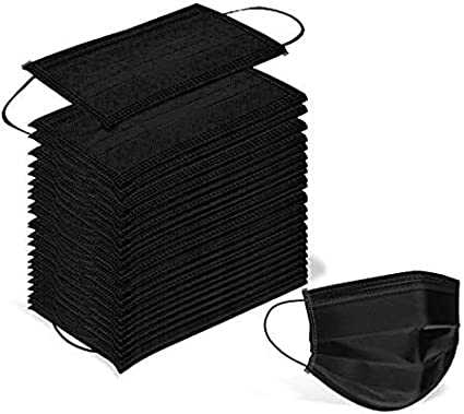 50 Pak - Disposable Face Mask/Black
